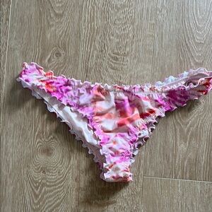 Pink and Orange Ruffle Bikini Bottoms